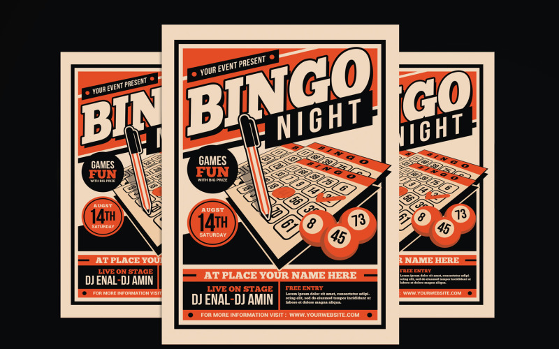 Bingo Night Event Flyer - Kurumsal Kimlik Şablonu