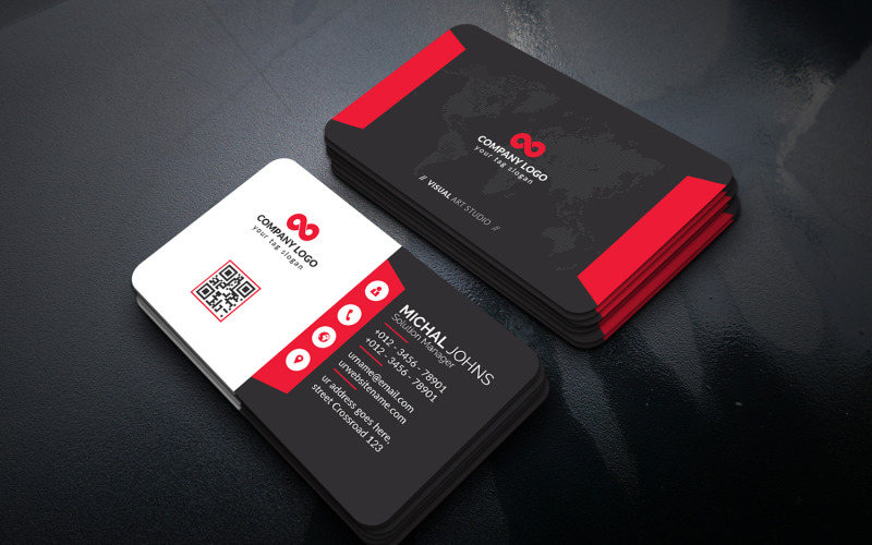 Cartes de visite modernes - modèle d'identité d'entreprise