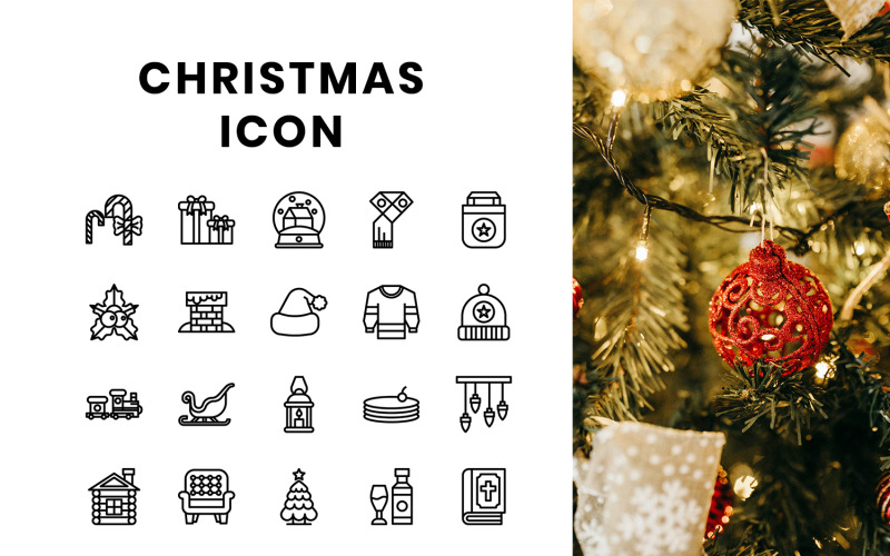 Download Набор иконок "Christmas Icon Set" / Christmas Icon Set - Набор иконок на тему графика angel,calendar,checklist,fireplace,icon set,invitation,outline,reindeer,snowflake,thin,champagne,christmas lights,christmas ornament,christmas tree,happiness,hat,stroking,candle,december,gift