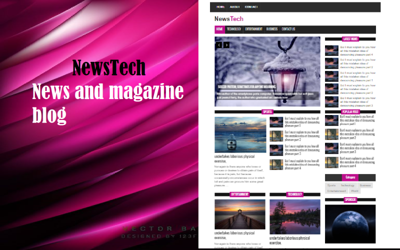 NewsTech - modelo de revista para notícias e blogueiros