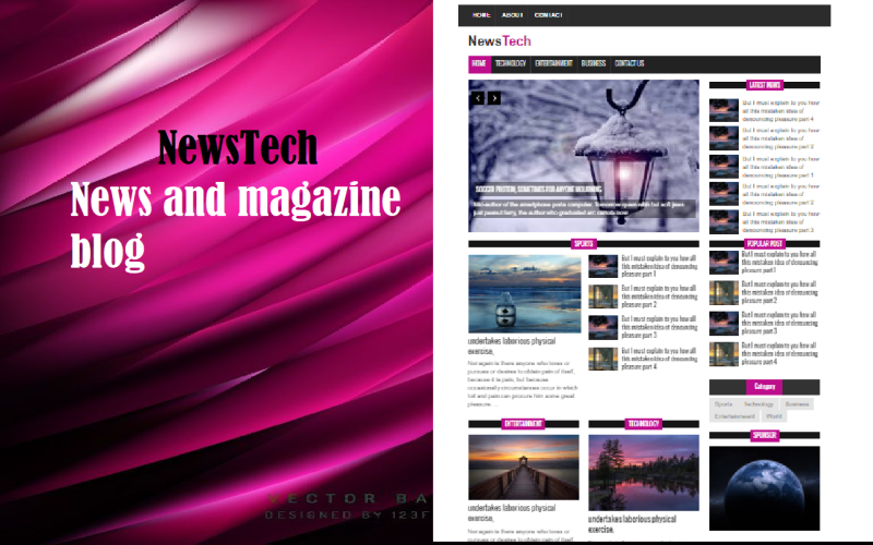 NewsTech - News and blogger Magazine Template