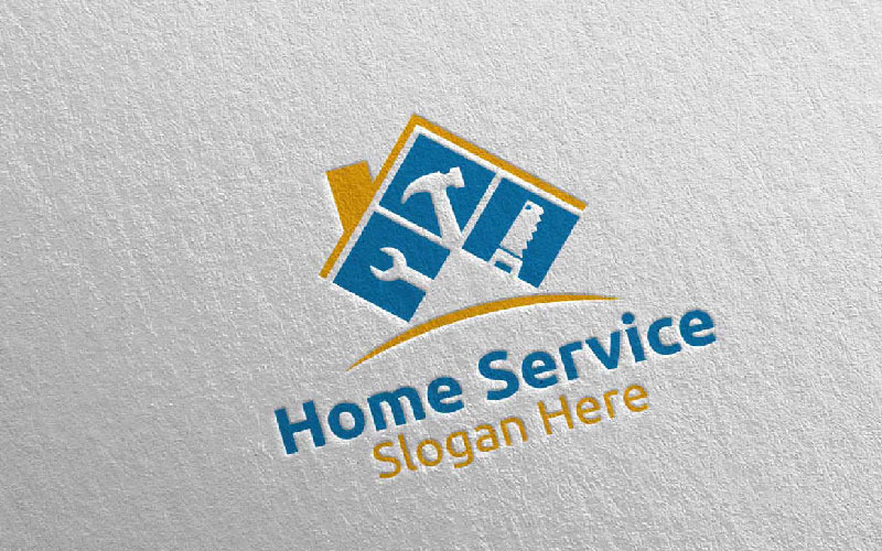 Nieruchomości i naprawy domu Naprawa 6 Szablon Logo