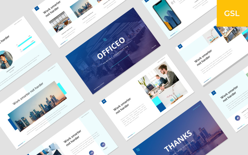 Officeo - Prezentacja firmy Google Slides