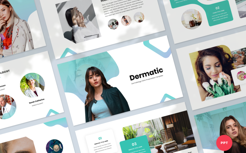 Plantilla de presentación de PowerPoint de Dermatología