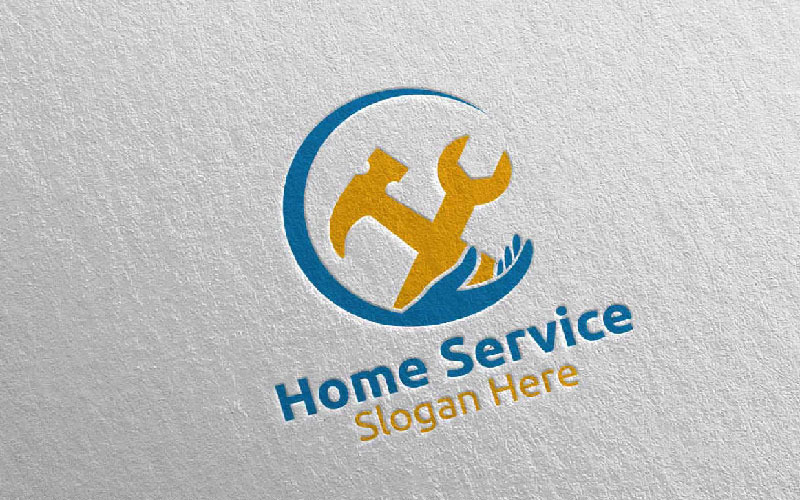Modèle de logo pour les services immobiliers et de réparation à domicile 8