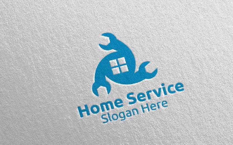 Real Estate e Fix Home Repair Services 9 Modello di logo