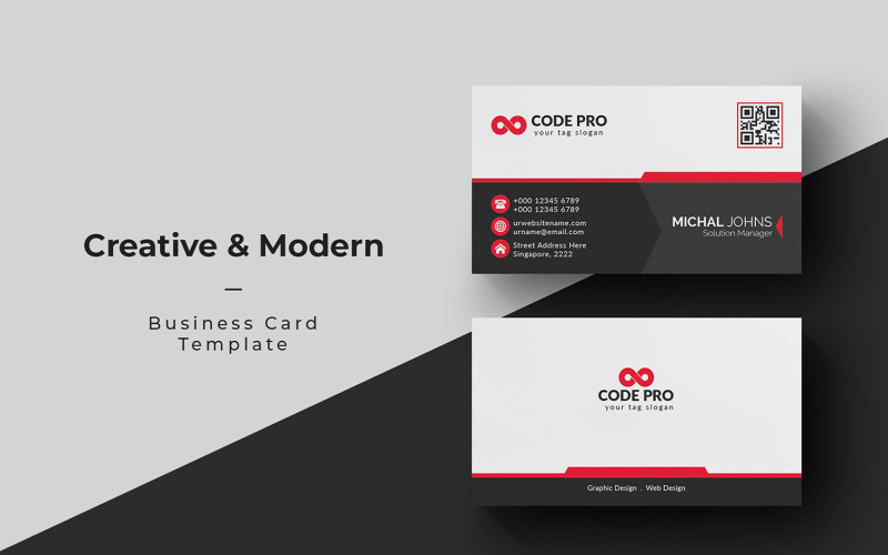 Moderne professionelle Visitenkarten - Corporate Identity Template