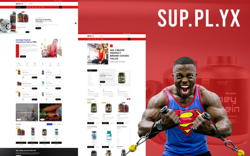 SupplyX - Gym Shop HTML Web Sitesi Şablonu