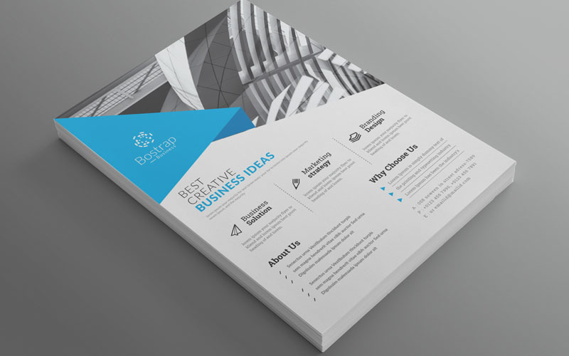 Download Фирменный стиль "Bostrap - Best Business Flyer Vol_ 122 - Corporate Identity Template" / Bostrap - Best Business Flyer Vol_ 122 - Corporate Identity Template - Фирменный стиль на тему графика flyer,big,bundle,business,company,corporate,design,eps,font,package,professional,offer,official,pack,pad,template,discount,print,a4,psd
