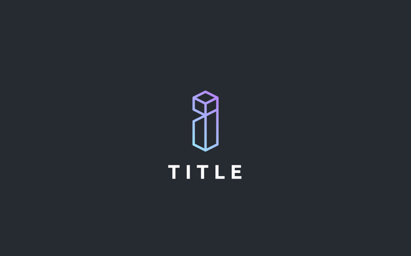 Download Шаблон логотипа "I Logo Template" / I Logo Template - Шаблон логотипа на тему графика i logo,line,3d,network