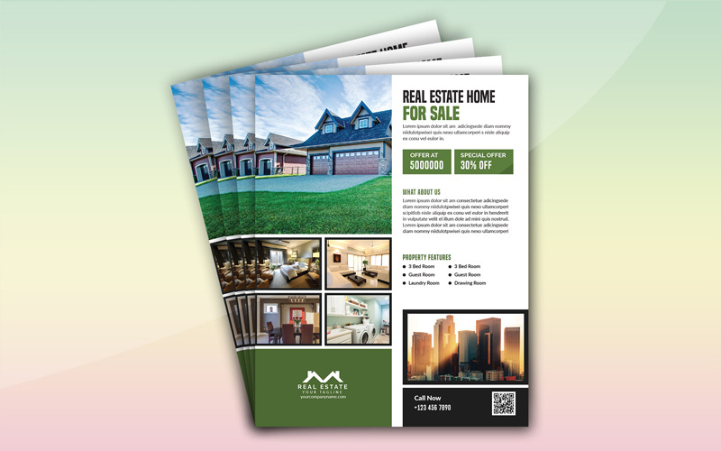 Download Фирменный стиль "Real Estate Flyer (Editable) - Corporate Identity Template" / Real Estate Flyer (Editable) - Corporate Identity Template - Фирменный стиль advertisement,advertising,agency,agent,broker,commercial,flyer,home,house,leaflet,lease,loan,magazine,marketing,mortgage,negotiator,newspaper,open house,poster,professional