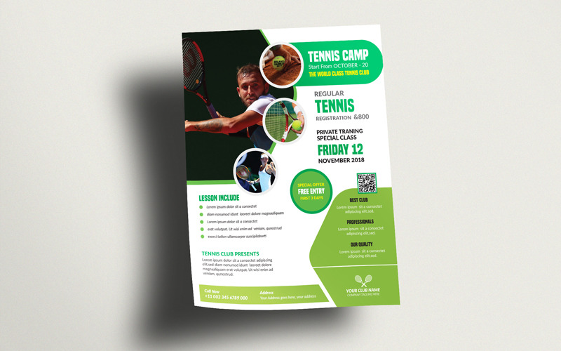 Download Фирменный стиль "Tennis Flyer (Editable) - Corporate Identity Template" / Tennis Flyer (Editable) - Corporate Identity Template - Фирменный стиль a4,community,flyer,leaflet,sport,sport flyer,template,tennis,tennis camp,tennis club,tennis competition,tennis cup,tennis outdoor,tennis training,tennis trophy,tournament