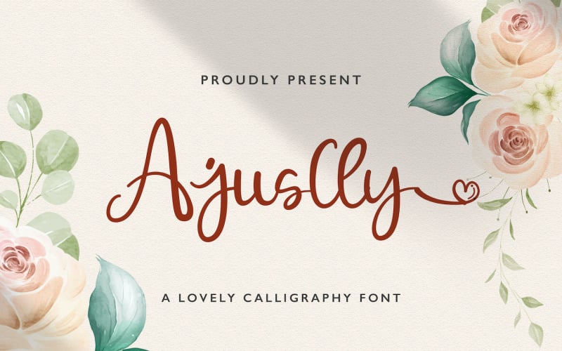 Ajuslly - Fuente de caligrafía moderna