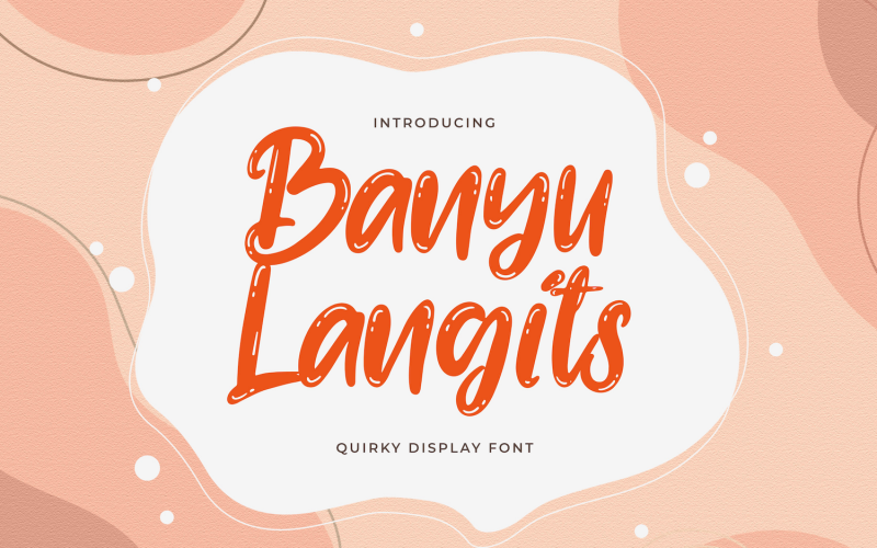 Banyu Langits - Eigenzinnig display-lettertype