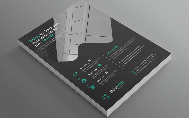 Download Фирменный стиль "Bostrap - Best Business Flyer Vol_ 131 - Corporate Identity Template" / Bostrap - Best Business Flyer Vol_ 131 - Corporate Identity Template - Фирменный стиль на тему графика flyer,big,bundle,business,company,corporate,design,eps,font,package,professional,offer,official,pack,pad,template,discount,print,a4,psd
