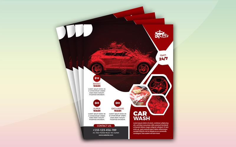 Download Фирменный стиль "Car Wash Flyers (Editable) - Corporate Identity Template" / Car Wash Flyers (Editable) - Corporate Identity Template - Фирменный стиль advertising,auto clean,auto detailing,business,car,car care,car cleaning,car polish,car wash,car wax,care,carwash,corporate,design,equipment,flyer,foam,leaflet,maintenance,promotion