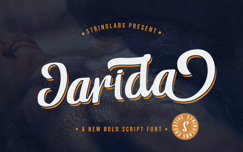 Jarida - fonte cursiva em negrito