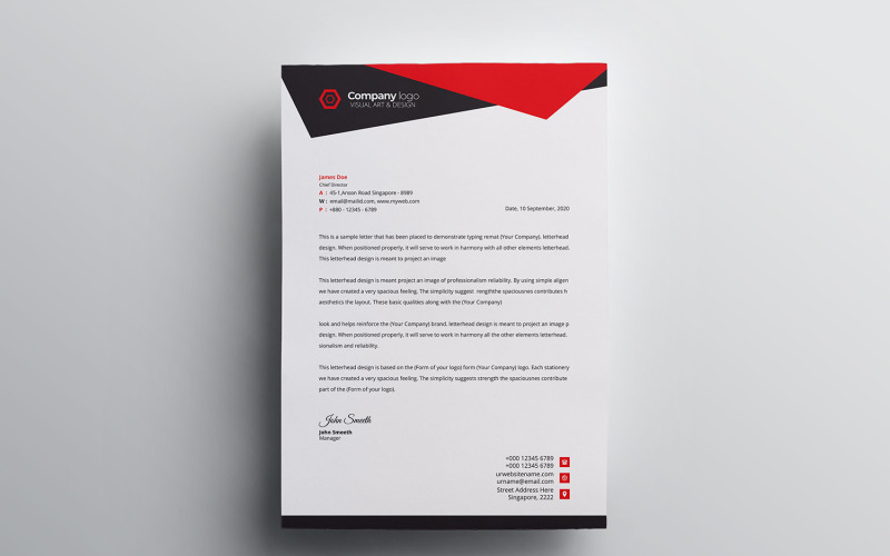 Download Фирменный стиль "Letterhead - Corporate Identity Template" / Letterhead - Corporate Identity Template - Фирменный стиль на тему графика letter,corporate,letterhead,vector,company,design,identity,paper,document,leaflet,a4,print,abstract,contract,modern,presentation,official,business,page,headline