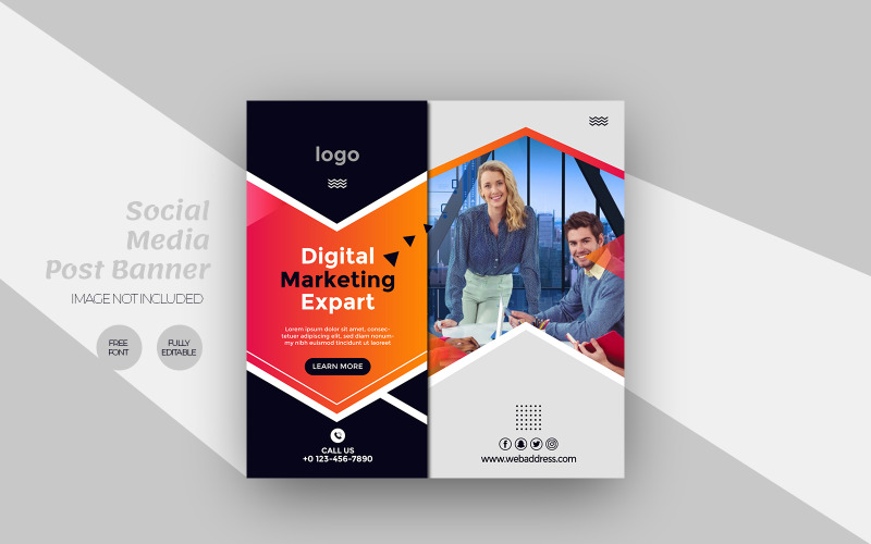 Marketing Agency Expert Banner & Ads Social Media Template