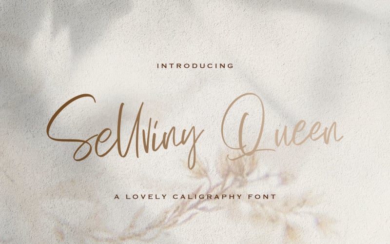 Download Шрифт "Sellviny Queen - Handwritten Font" / Sellviny Queen - Handwritten Font - Шрифт на тему графика calligraphy,handlettering,handwritten,signature,luxury,modern,feminime,lovely,stylish,casual,handdrawn,elegant,ligature,whimsical,logotype