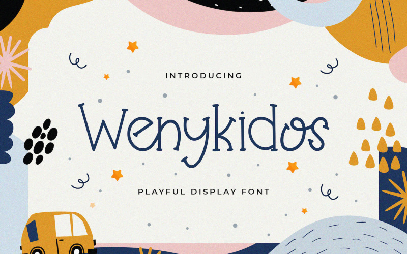 Download Шрифт "Wenykidos - Playful Display Font" / Wenykidos - Playful Display Font - Шрифт на тему графика display,decorative,beautiful,playful,kids,handlettering,calligraphy,fun,handwritten,preschool,cute,children,quirky,puaencode,kindergarten