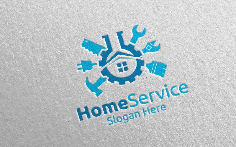 Lab Real Estate and Fix Home Repair Services 40 Logo Template