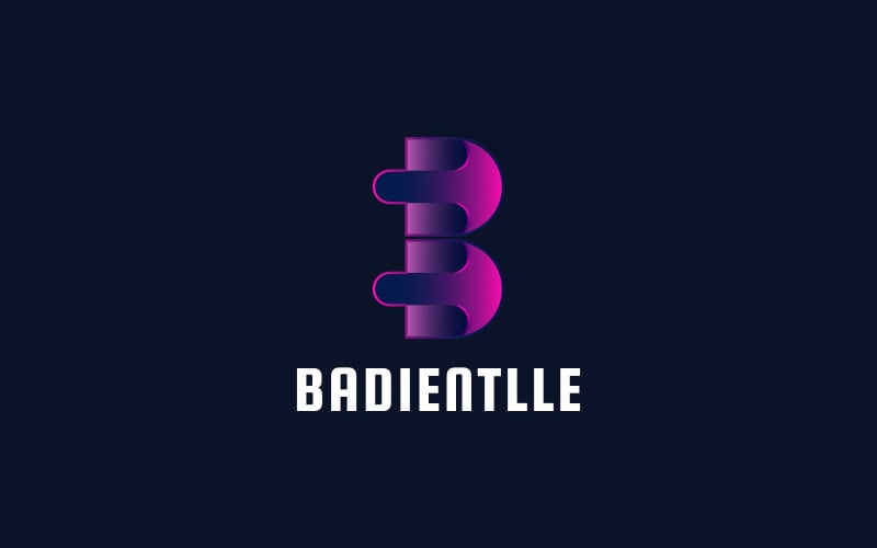 Download Шаблон логотипа "Letter B Purple - BADIENTLLE Logo Template" / Letter B Purple - BADIENTLLE Logo Template - Шаблон логотипа на тему графика abstract,alphabet,app,art,brand,branding,business,color,colorful,company,concept,connect,corporate,creative,design,digital,dynamical,element
