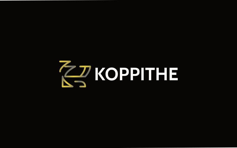 K betű arany - KOPPITHE logó sablon