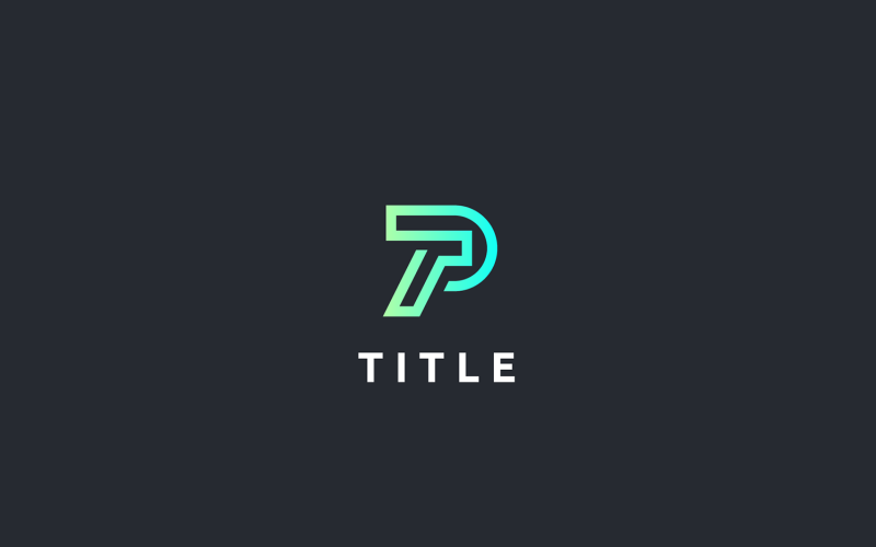 Download Шаблон логотипа "P Logo Template" / P Logo Template - Шаблон логотипа на тему графика p logo,pp,line,technology,it