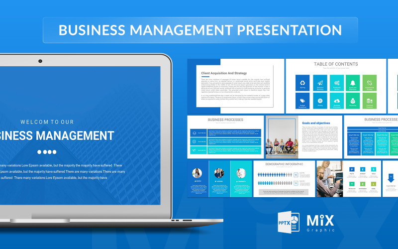 PowerPoint-mall för företagsadministrationspresentation