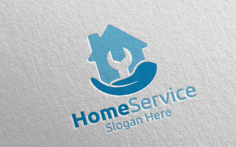 Serviços imobiliários e consertos domésticos 34 Modelo de logotipo