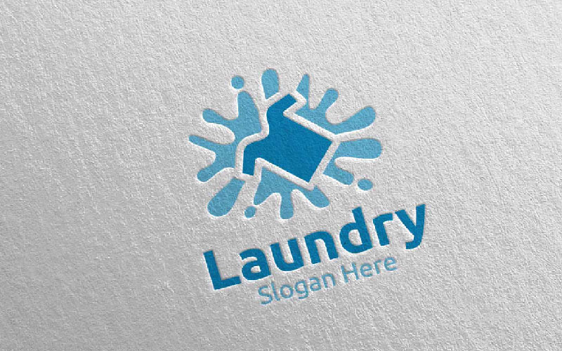 Splash Laundry Dry Cleaners 8 Logo Template