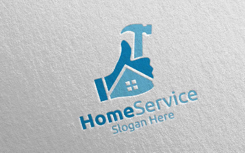 Modello di logo 36 per servizi immobiliari e riparazioni domestiche