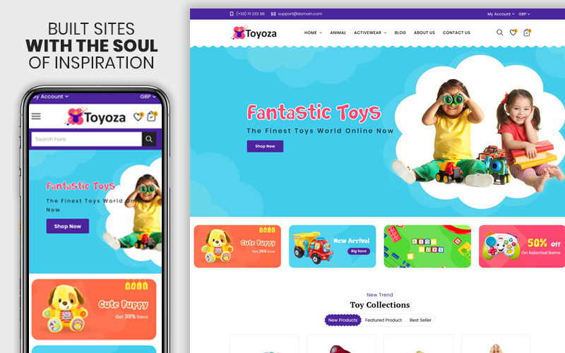 Toyoza - дитячий магазин іграшок Shopify Theme