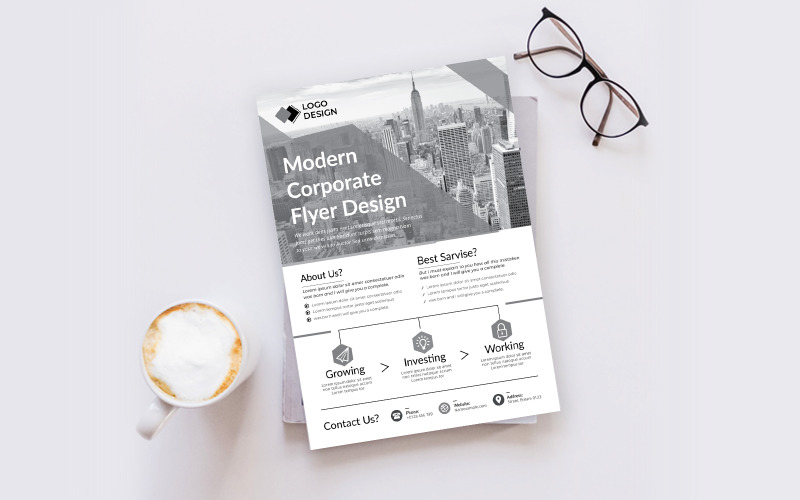 Brochure commerciale minimale - Modèle d'identité d'entreprise