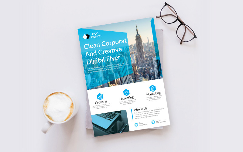 Download Фирменный стиль "Creative Flyer - Corporate Identity Template" / Creative Flyer - Corporate Identity Template - Фирменный стиль template,flyer,business,modern,poster,corporate,design,a4,creative,simple,company,print,style,concept,element,sales,icon,idea,elegant,stylish