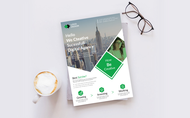 Download Фирменный стиль "Creative Flyer - Corporate Identity Template" / Creative Flyer - Corporate Identity Template - Фирменный стиль template,flyer,business,modern,poster,corporate,design,a4,creative,simple,company,print,style,concept,element,sales,icon,idea,elegant,stylish