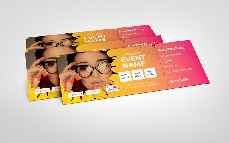 Download Фирменный стиль "Event Ticket Vol_ 31 - Corporate Identity Template" / Event Ticket Vol_ 31 - Corporate Identity Template - Фирменный стиль на тему графика advert,advertisement,date,design,concert tickets,conference,contemporary,editable,entrance,even ticket,event,event tickets,modern,movie,movie night,music,nightclub,party,party ticket,pattern