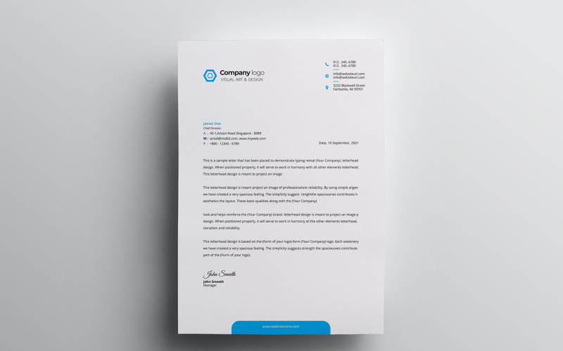 Papier à en-tête - Modèle d'identité d'entreprise