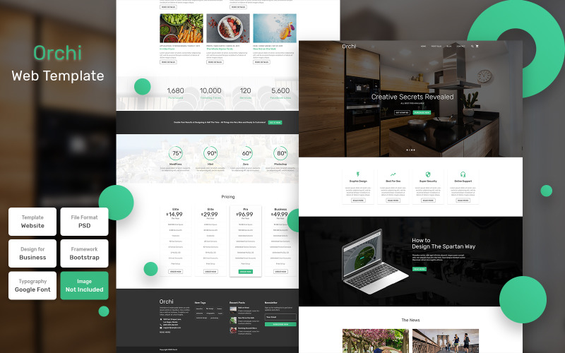 Download PSD шаблон "Orchi - Business Material PSD Template" / Orchi - Business Material PSD Template - PSD шаблон на тему графика design,template,web,website,web design,landing page,page,web template,landing,business,marketing,digital,seo,blog,portfolio,services,responsive,theme