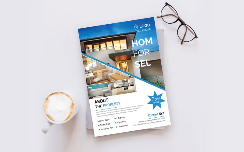 Download Фирменный стиль "Real Estate Flyer - Corporate Identity Template" / Real Estate Flyer - Corporate Identity Template - Фирменный стиль на тему графика flyer,template,design,business,poster,corporate,estate,real,concept,print,company,architecture,modern,construction,creative,home,sale,style,industry,building