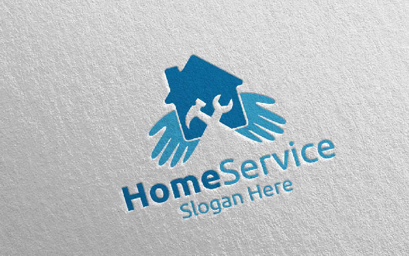 Nieruchomości i naprawy domu 38 Szablon Logo