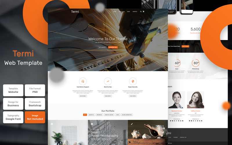Download PSD шаблон "Termi - Business Material PSD Template" / Termi - Business Material PSD Template - PSD шаблон на тему графика design,template,web,website,web design,landing page,page,web template,landing,business,marketing,digital,seo,blog,portfolio,services,responsive,theme