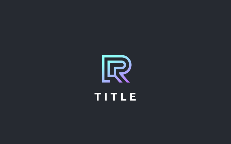 Download Шаблон логотипа "R Logo Template" / R Logo Template - Шаблон логотипа на тему графика r logo,rr,rp,line