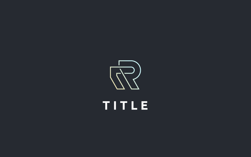 R логотип шаблон