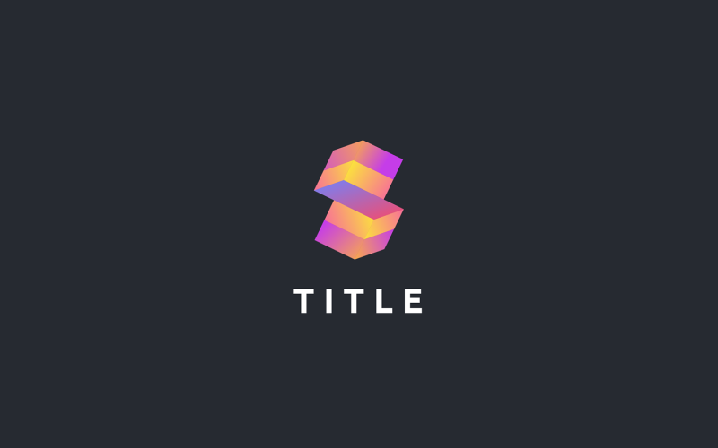 Download Шаблон логотипа "S Logo Template" / S Logo Template - Шаблон логотипа на тему графика s logo,ss,3d,stripes