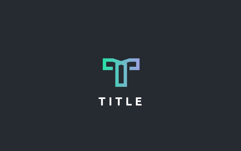 Download Шаблон логотипа "T Logo Template" / T Logo Template - Шаблон логотипа на тему графика t logo,geometry,minimal