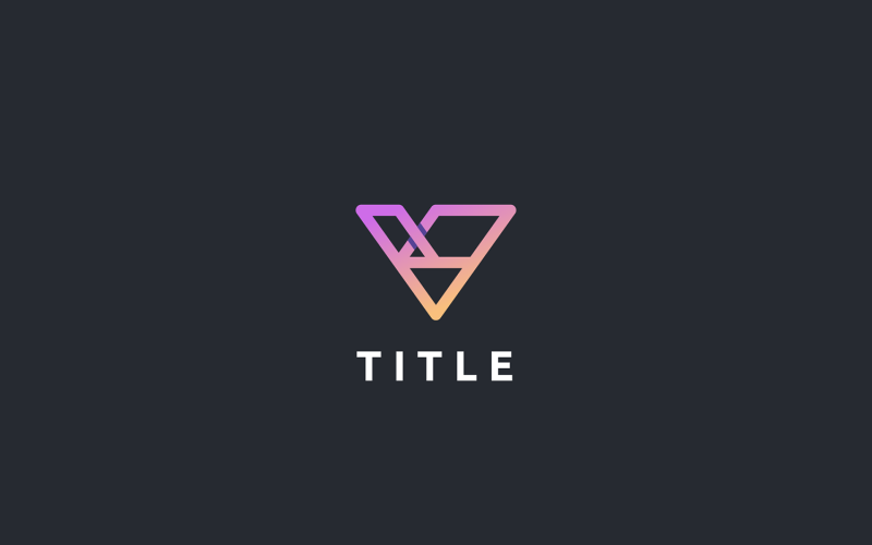 Download Шаблон логотипа "V Logo Template" / V Logo Template - Шаблон логотипа на тему графика v logo,line