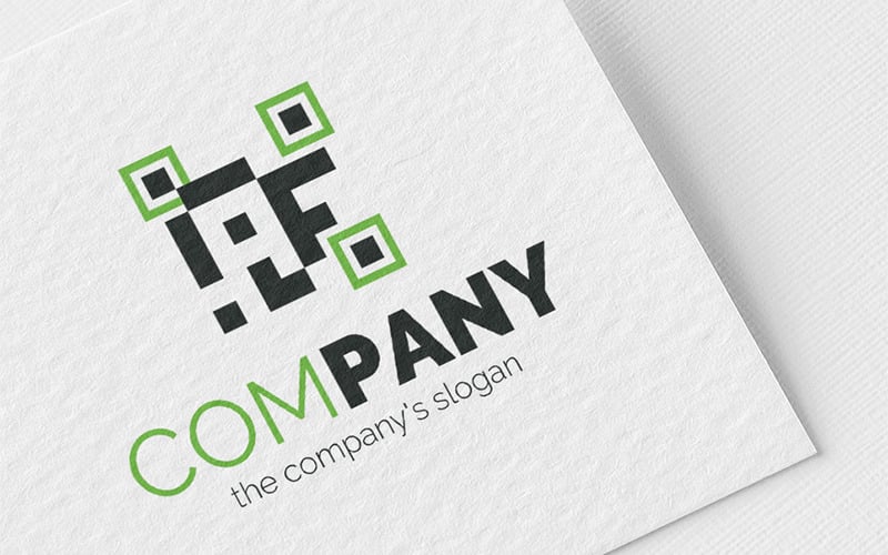 Download Шаблон логотипа "A + F + QR Code Logo Template" / A + F + QR Code Logo Template - Шаблон логотипа на тему графика logo,sign,two colors,emblem,square,qr code,letter a,letter f,af,static,geometry,proportions,scanning,technology