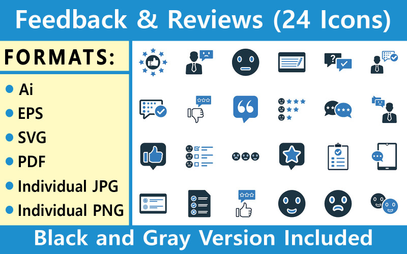 Feedback & Bewertungen Pack | Mehrzweck-Icon-Set